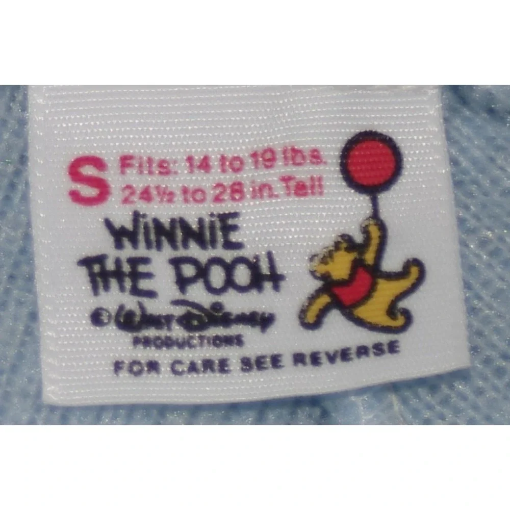 Vintage‎ Winnie the Pooh Disney Baby Blue Sleeper Outerwear EUC Embroidered